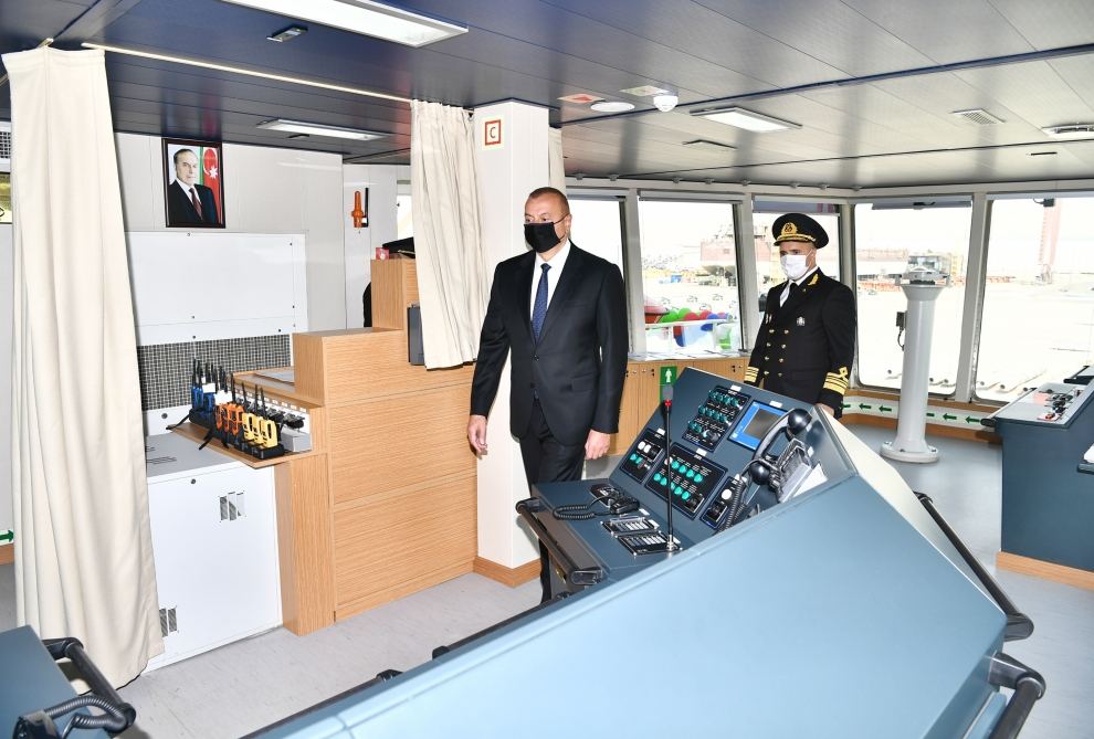 Prezident İlham Əliyev “Kəlbəcər” neftdaşıyan tankerin istismara verilməsi mərasimində iştirak edib (FOTO/VİDEO)
