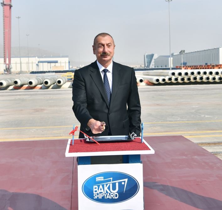 Prezident İlham Əliyev “Kəlbəcər” neftdaşıyan tankerin istismara verilməsi mərasimində iştirak edib (FOTO/VİDEO)