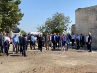 Türkdilli Dövlətlərin Əməkdaşlıq Şurasının nümayəndə heyəti Ağdamda İmarət kompleksini ziyarət edib (FOTO)