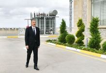 Prezident İlham Əliyev Xəzər rayonunda yarımstansiyanın açılışında iştirak edib (FOTO/VİDEO)