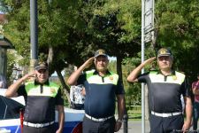 Bakının azad olunmasının ildönümü münasibətilə yürüş keçirilir (FOTO)
