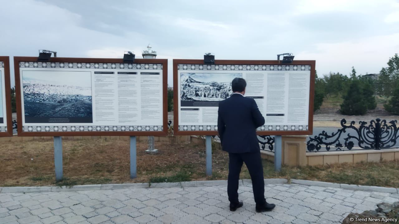 İƏT Ombudsmanlar Assosiasiyasının nümayəndə heyəti Tərtərdə "Marağa 150" abidəsinə baxış keçirib (FOTO)