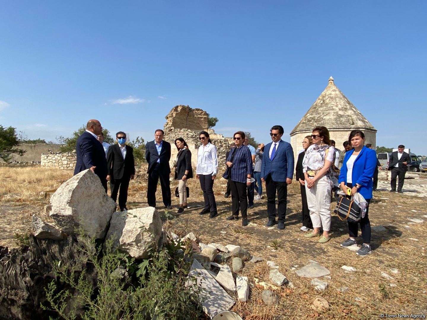 İƏT nümayəndə heyəti Ağdamda faktaraşdırıcı missiya həyata keçirir (FOTO) (ƏLAVƏ OLUNUB)