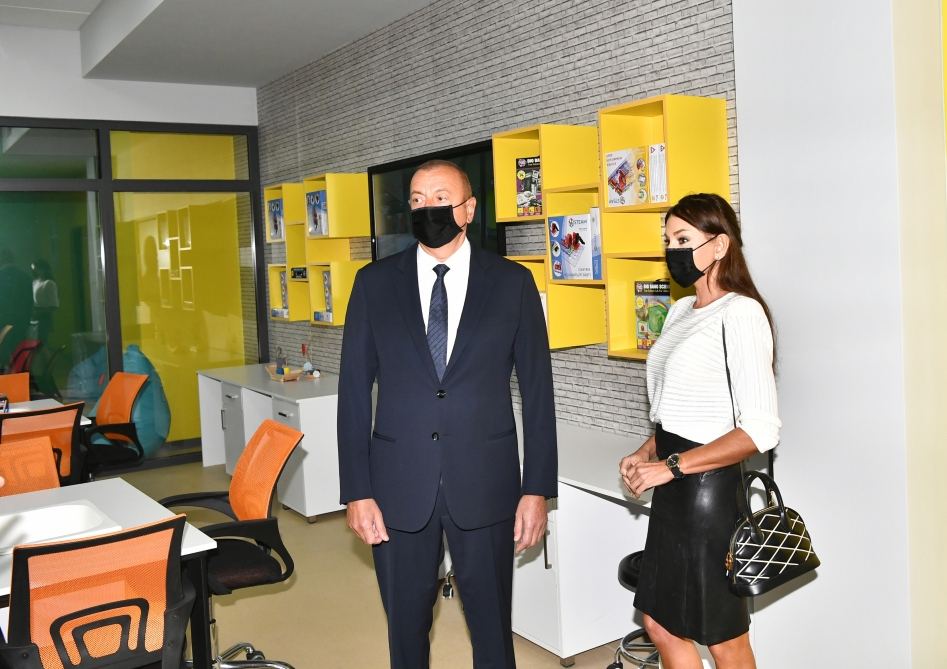 Prezident İlham Əliyev və birinci xanım Mehriban Əliyeva Bakı Avropa Liseyinin yeni binasının açılışında iştirak ediblər (FOTO/VİDEO) (YENİLƏNİB)