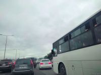 Bakı-Sumqayıt yolunda uzun tıxac yaranıb, hərəkət məhdudlaşdırılıb