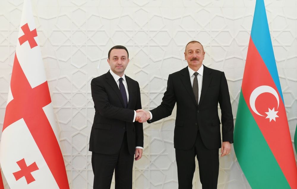 Azərbaycan Prezidenti İlham Əliyev Gürcüstanın baş naziri ilə görüşüb (FOTO/VİDEO) (YENİLƏNİB)