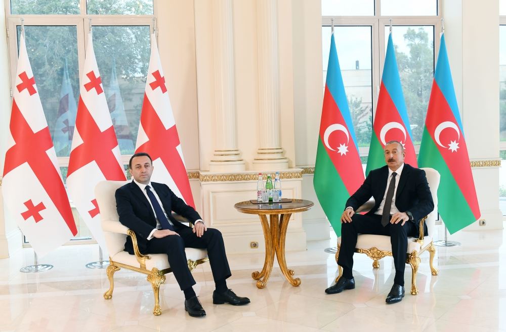 Azərbaycan Prezidenti İlham Əliyev Gürcüstanın baş naziri ilə görüşüb (FOTO/VİDEO) (YENİLƏNİB)