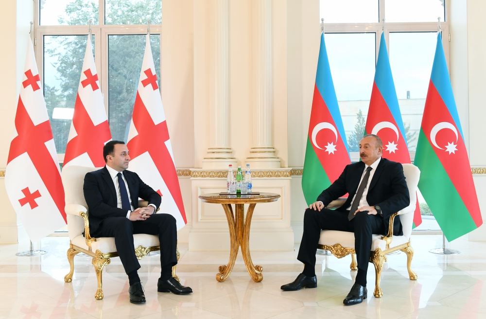 Azərbaycan Prezidenti İlham Əliyev Gürcüstanın baş naziri ilə görüşüb (FOTO/VİDEO) (YENİLƏNİB)