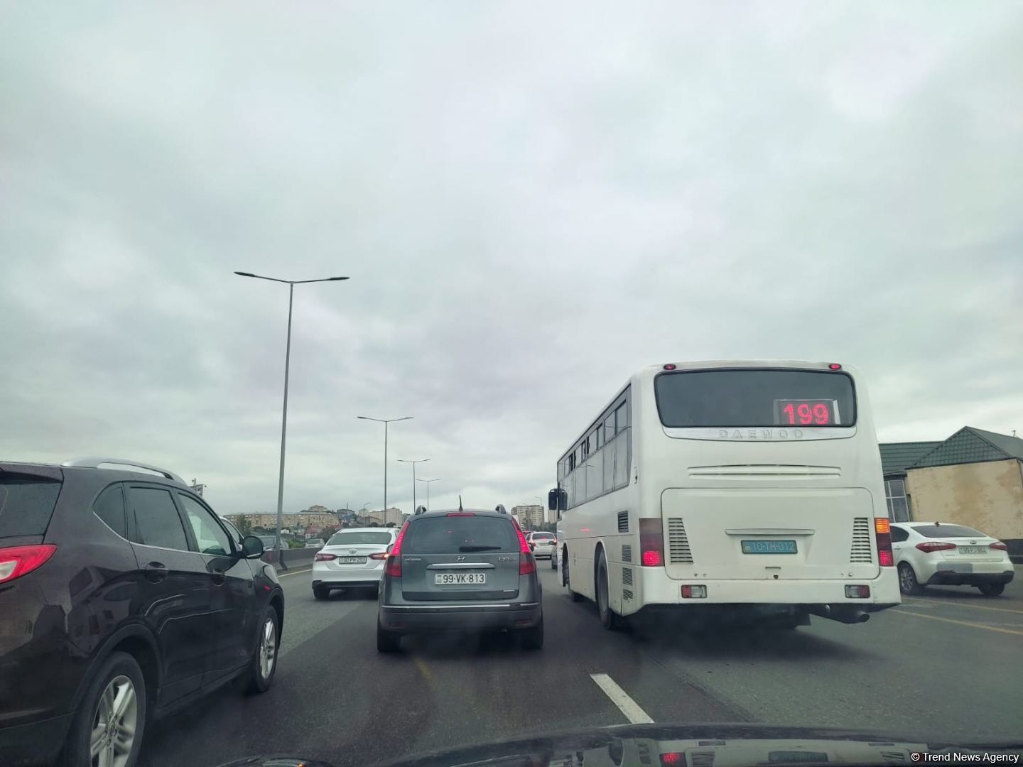 Bakı-Sumqayıt yolunda uzun tıxac yaranıb, hərəkət məhdudlaşdırılıb