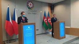 Azərbaycan və Çex Respublikası XİN rəhbərlərinin mətbuat konfransı keçirilib (FOTO/VİDEO)