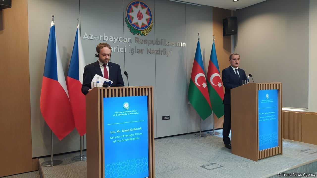 Azərbaycan və Çex Respublikası XİN rəhbərlərinin mətbuat konfransı keçirilib (FOTO/VİDEO)