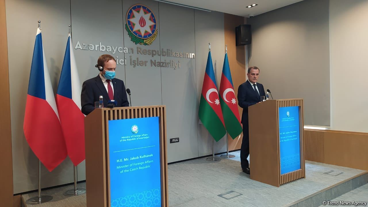 Azərbaycan və Çex Respublikası XİN rəhbərlərinin mətbuat konfransı keçirilib (FOTO/VİDEO)