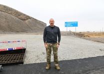 Prezident İlham Əliyev Talış-Tapqaraqoyunlu-Qaşaltı-Naftalan avtomobil yolunun təməlini qoyub (YENİLƏNİB) (FOTO/VİDEO)