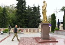Prezident İlham Əliyev Tərtər rayonuna səfərə gəlib (FOTO)