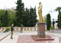 Prezident İlham Əliyev Tərtər rayonuna səfərə gəlib (FOTO)