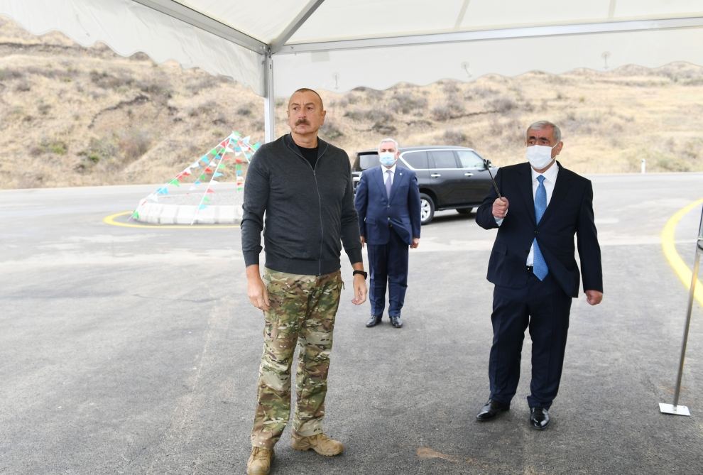 Prezident İlham Əliyev Talış-Tapqaraqoyunlu-Qaşaltı-Naftalan avtomobil yolunun təməlini qoyub (YENİLƏNİB) (FOTO/VİDEO)