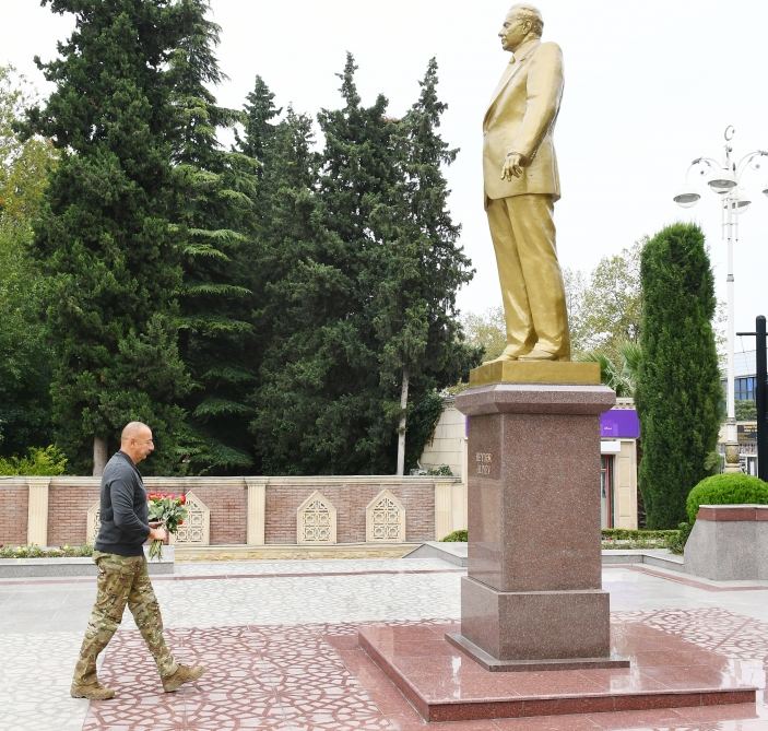 Prezident İlham Əliyev Tərtər rayonuna səfərə gəlib (FOTO)