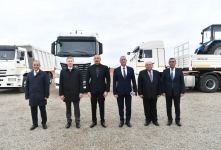 Prezident İlham Əliyev Cəbrayılda “KAMaz” ASC ilə “Gəncə Avtomobil Zavodu” İstehsalat Birliyinin birgə servis mərkəzinin təməlini qoyub (YENİLƏNİB) (FOTO/VİDEO)