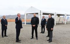 Prezident İlham Əliyev Cəbrayılda “KAMaz” ASC ilə “Gəncə Avtomobil Zavodu” İstehsalat Birliyinin birgə servis mərkəzinin təməlini qoyub (YENİLƏNİB) (FOTO/VİDEO)
