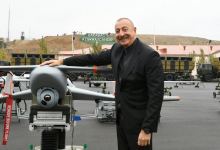 Əlamətdar görüntülər: Prezident İlham Əliyev və “Harop” (FOTO/VİDEO)