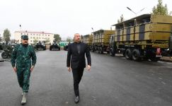 Prezident İlham Əliyev Cəbrayılda Dövlət Sərhəd Xidmətinin hərbi hissə kompleksinin açılışını edib (YENİLƏNİB) (FOTO/VİDEO)