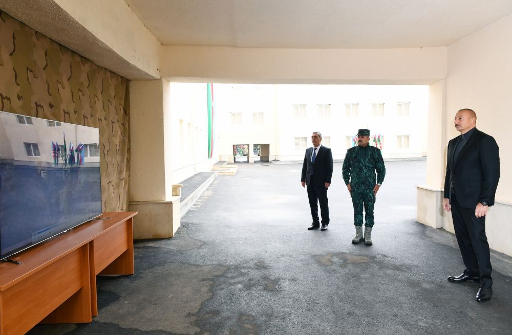 Prezident İlham Əliyev Cəbrayılda Dövlət Sərhəd Xidmətinin hərbi hissə kompleksinin açılışını edib (YENİLƏNİB) (FOTO/VİDEO)
