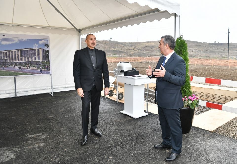 Prezident İlham Əliyev Cəbrayılda Mərkəzi Xəstəxananın təməlini qoyub (YENİLƏNİB) (FOTO/VİDEO)