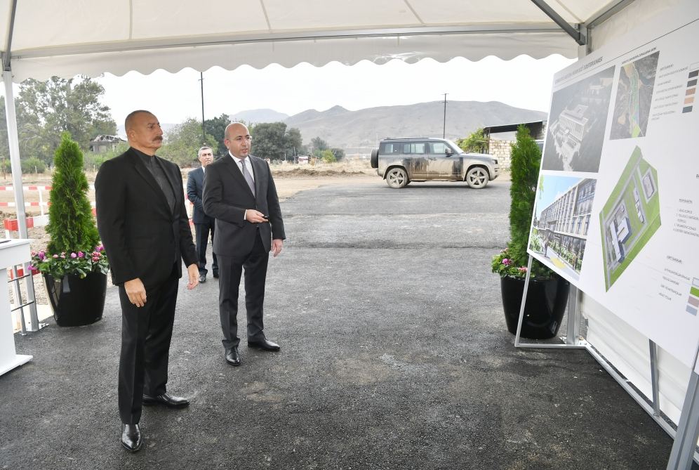 Prezident İlham Əliyev Cəbrayılda Mərkəzi Xəstəxananın təməlini qoyub (YENİLƏNİB) (FOTO/VİDEO)