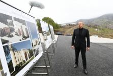 Prezident İlham Əliyev Hadrut qəsəbəsində yeni məscidin təməlini qoyub (FOTO/VİDEO) (YENİLƏNİB)