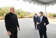 Prezident İlham Əliyev Hadrut-Cəbrayıl-Şükürbəyli, Tuğ-Hadrut və Füzuli-Hadrut yollarında aparılan tikinti işləri ilə tanış olub (FOTO/VİDEO) (YENİLƏNİB)