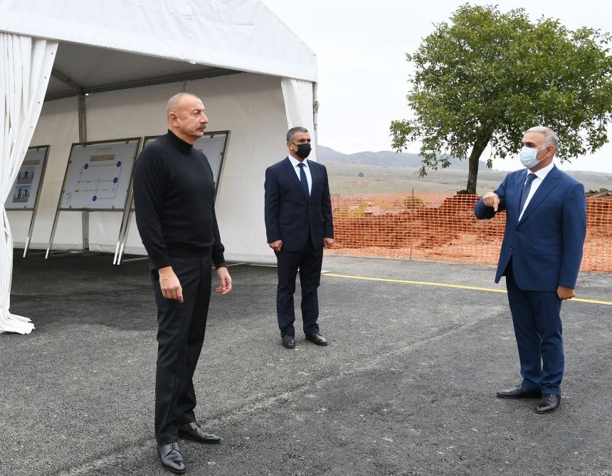 Prezident İlham Əliyev “Hadrut” Qovşaq yarımstansiyasının təməlini qoyub (FOTO/VİDEO) (YENİLƏNİB)