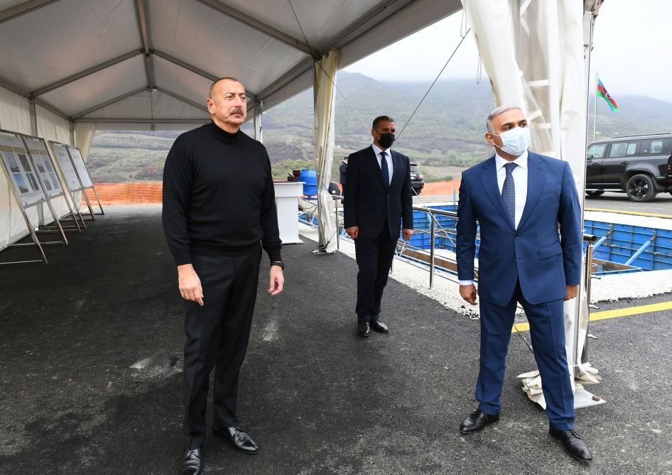 Prezident İlham Əliyev “Hadrut” Qovşaq yarımstansiyasının təməlini qoyub (FOTO/VİDEO) (YENİLƏNİB)