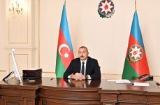 Prezident İlham Əliyev Müstəqil Dövlətlər Birliyinin Dövlət Başçıları Şurasının videokonfrans formatında keçirilən iclasında iştirak edib (FOTO) (YENİLƏNİB-2)