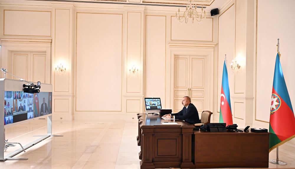 Prezident İlham Əliyev Müstəqil Dövlətlər Birliyinin Dövlət Başçıları Şurasının videokonfrans formatında keçirilən iclasında iştirak edib (FOTO) (YENİLƏNİB-2)