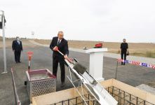 Prezident İlham Əliyev və birinci xanım Mehriban Əliyeva Füzuli rayonunda səfərdə olublar, Füzuli-Ağdam yolunun təməlini qoyublar (YENİLƏNİB) (FOTO)