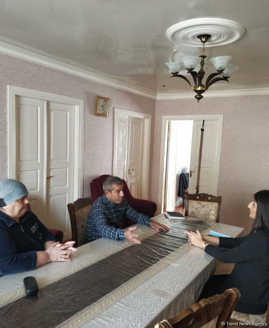 Millət vəkili Sevil Mikayılova Xaçmazda şəhid ailələri ilə görüşüb (FOTO)