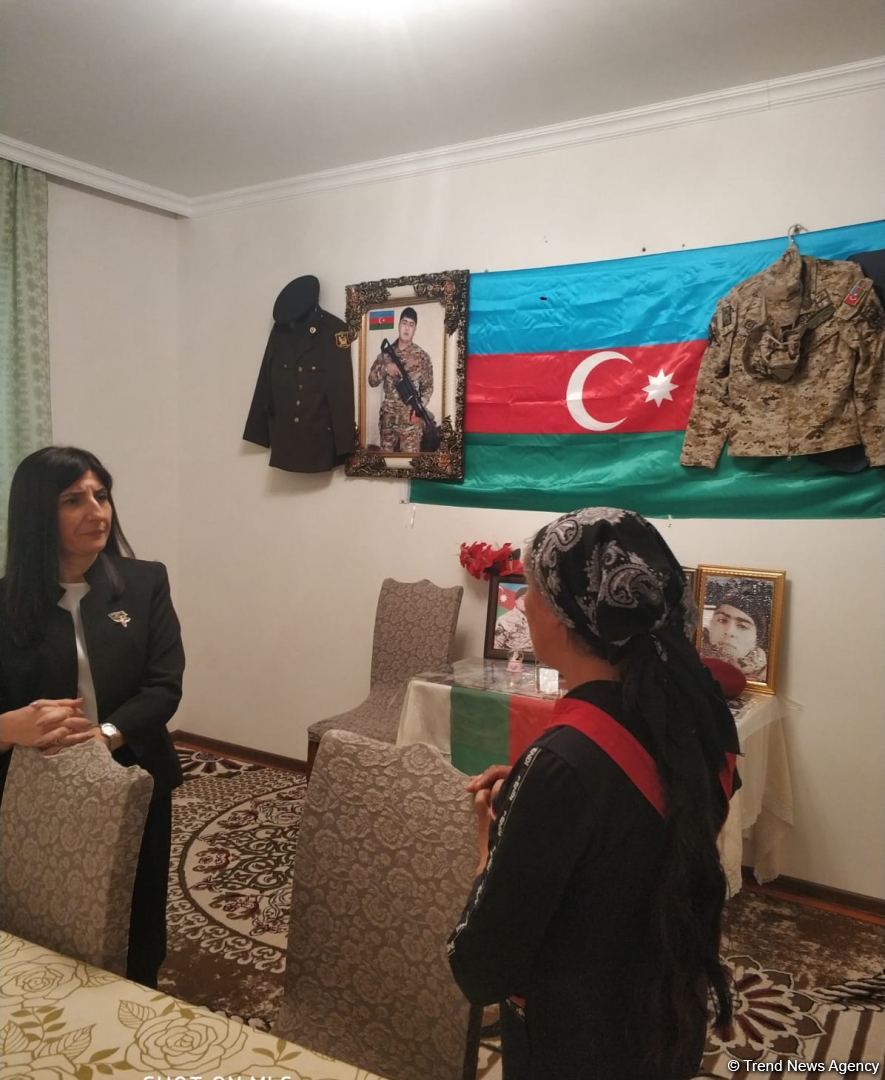 Millət vəkili Sevil Mikayılova Xaçmazda şəhid ailələri ilə görüşüb (FOTO)