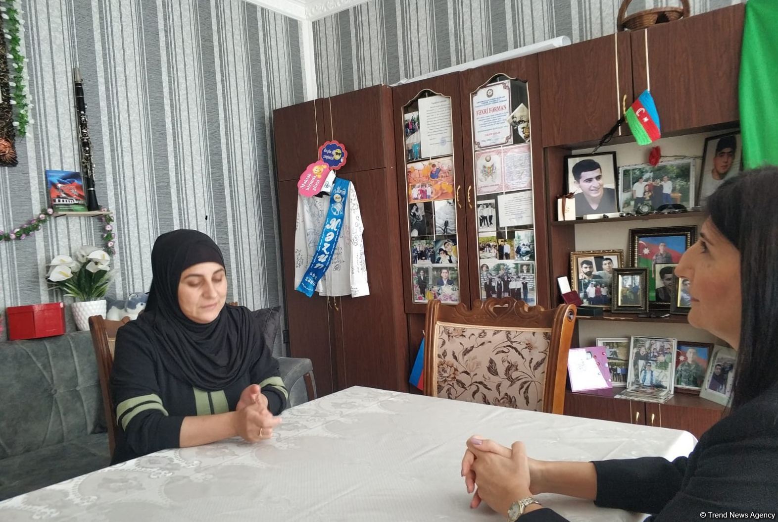 Millət vəkili Sevil Mikayılova Xaçmazda şəhid ailələri ilə görüşüb (FOTO)