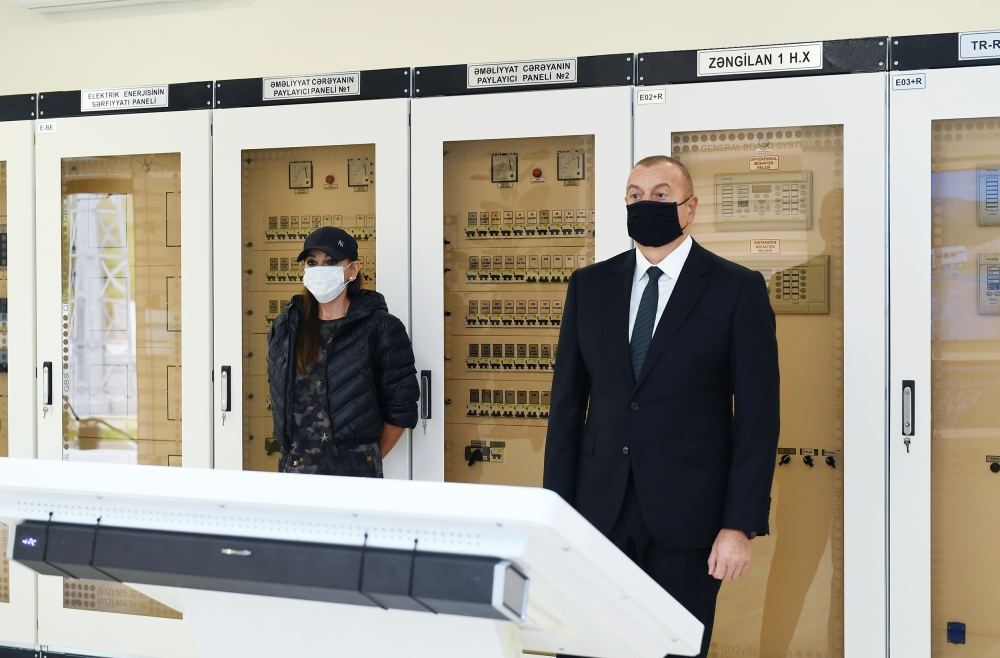 Prezident İlham Əliyev və birinci xanım Mehriban Əliyeva “Zəngilan” yarımstansiyasının açılışında iştirak ediblər (FOTO/VİDEO) (YENİLƏNİB)