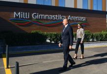 Prezident İlham Əliyev, Birinci xanım Mehriban Əliyeva və qızları Leyla Əliyeva Milli Gimnastika Arenasının yeni məşq binasında yaradılan şəraitlə tanış olublar (FOTO/VİDEO) (YENİLƏNİB)