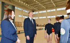 Prezident İlham Əliyev, Birinci xanım Mehriban Əliyeva və qızları Leyla Əliyeva Milli Gimnastika Arenasının yeni məşq binasında yaradılan şəraitlə tanış olublar (FOTO/VİDEO) (YENİLƏNİB)