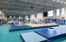 Prezident İlham Əliyev, Birinci xanım Mehriban Əliyeva və qızları Leyla Əliyeva Milli Gimnastika Arenasının yeni məşq binasında yaradılan şəraitlə tanış olublar (FOTO/VİDEO) (YENİLƏNİB)