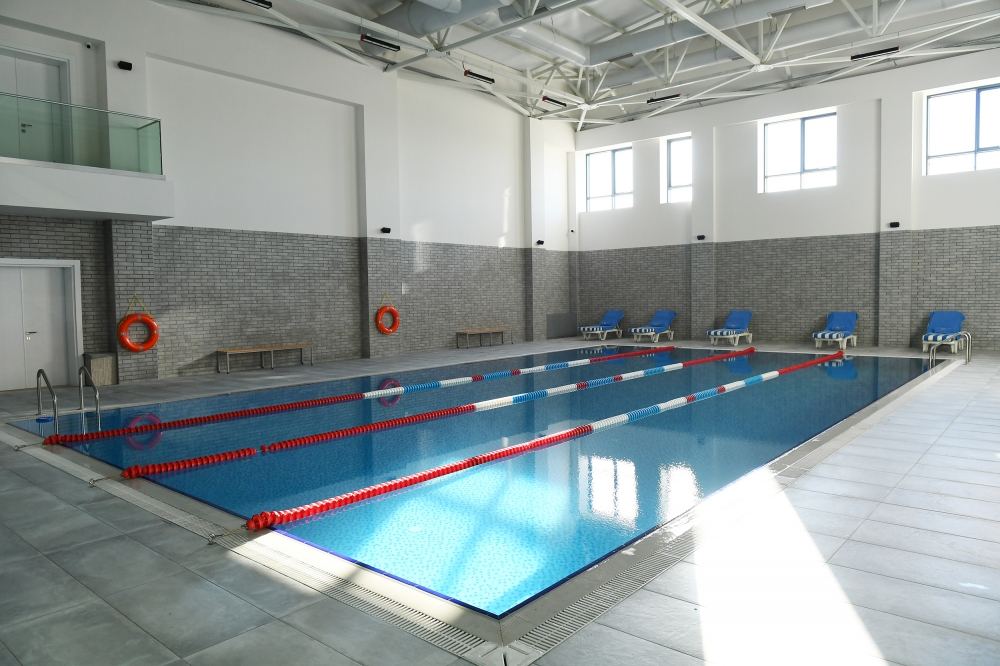 Prezident İlham Əliyev, Birinci xanım Mehriban Əliyeva və qızları Leyla Əliyeva Milli Gimnastika Arenasının yeni məşq binasında yaradılan şəraitlə tanış olublar (FOTO/VİDEO) (YENİLƏNİB)
