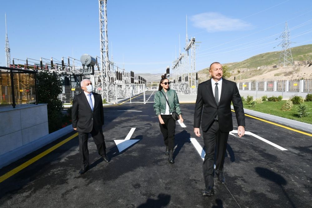 Prezident İlham Əliyev və Birinci xanım Mehriban Əliyeva “Qubadlı” yarımstansiyasının açılışında iştirak ediblər (YENİLƏNİB) (FOTO/VİDEO)