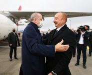 Türkiyə Prezidenti Rəcəb Tayyib Ərdoğan Azərbaycana rəsmi səfərə gəlib. Füzuli Beynəlxalq Hava Limanında ilk rəsmi qarşılanma (FOTO/VİDEO)