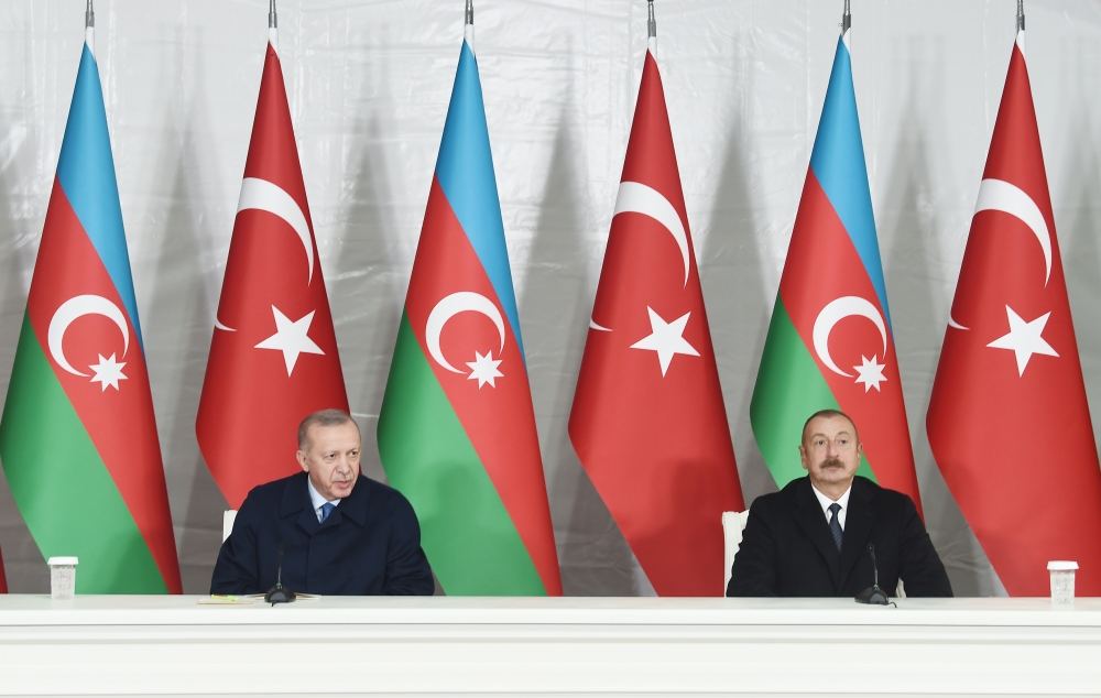 Azərbaycan və Türkiyə prezidentləri mətbuata birgə bəyanatlarla çıxış ediblər (FOTO/VİDEO) (YENİLƏNİB)