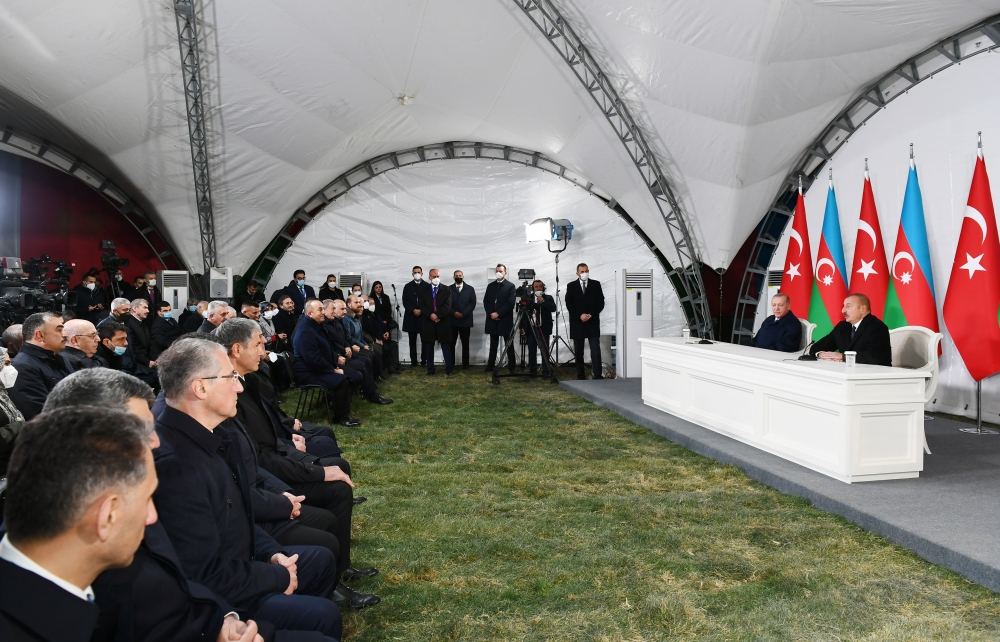 Azərbaycan və Türkiyə prezidentləri mətbuata birgə bəyanatlarla çıxış ediblər (FOTO/VİDEO) (YENİLƏNİB)