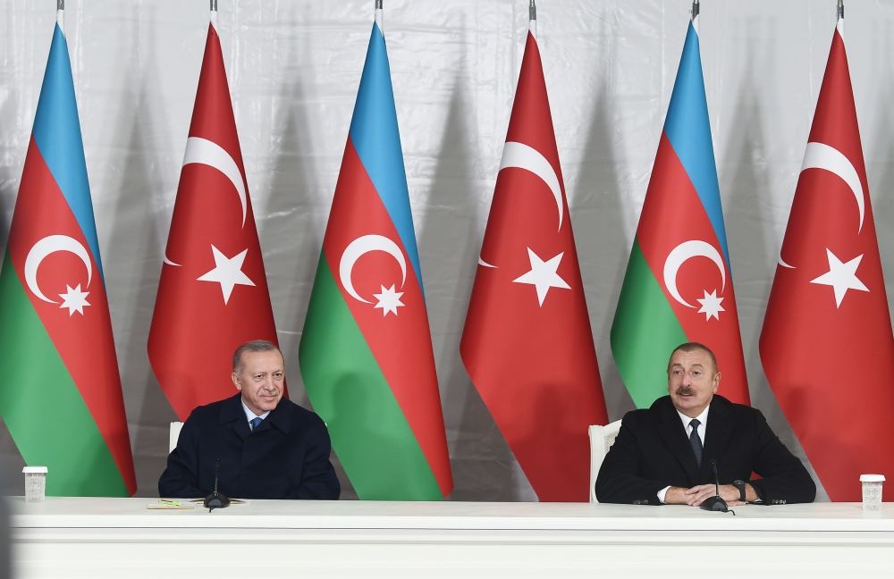 Azərbaycan və Türkiyə prezidentləri mətbuata birgə bəyanatlarla çıxış ediblər (FOTO/VİDEO) (YENİLƏNİB)