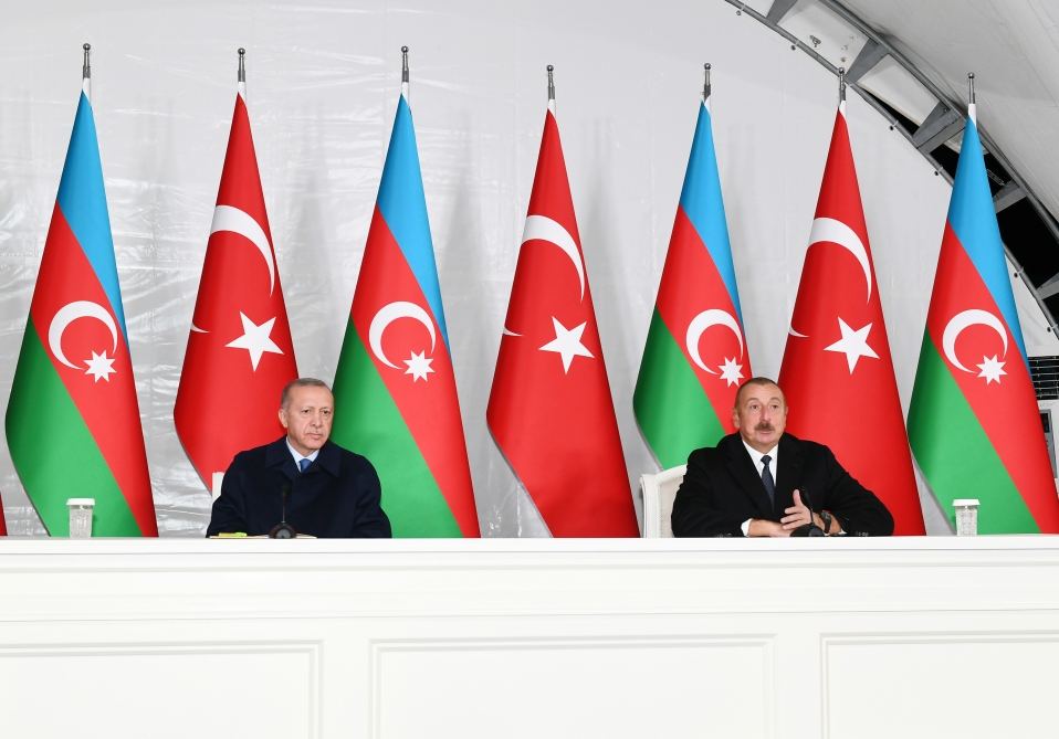 Azərbaycan və Türkiyə prezidentləri mətbuata birgə bəyanatlarla çıxış ediblər (FOTO/VİDEO) (YENİLƏNİB)