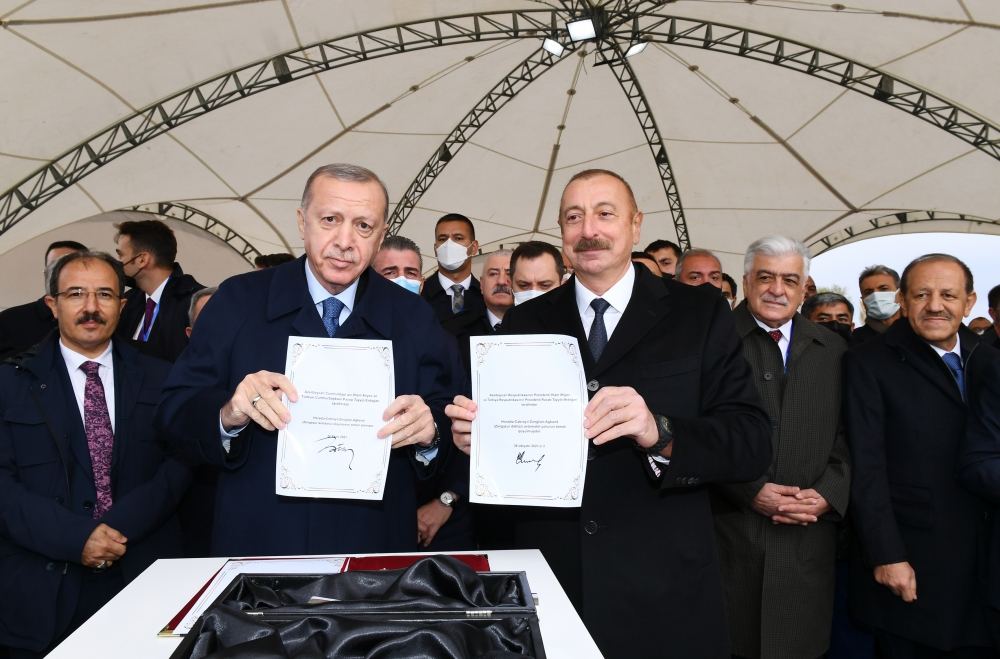 Azərbaycan və Türkiyə Prezidentləri Zəngəzur Dəhlizinin təməlini qoyublar (FOTO/VİDEO) (YENİLƏNİB)